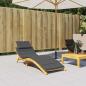 Preview: Sonnenliegen-Auflage Melange Anthrazit 186x58x4 cm Stoff