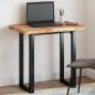 Preview: ARDEBO.de - Tischplatte Rechteckig 100x50x4 cm Massivholz Akazie
