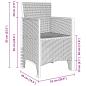 Preview: Garten Essgruppe 15 stk. Anthrazit Polt Rattan