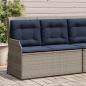 Preview: Gartenbank Grau Poly-Rattan