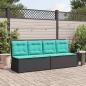 Preview: ARDEBO.de - Gartenbank Schwarz Poly-Rattan