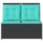 Preview: Gartenbank Schwarz Poly-Rattan