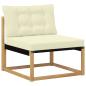 Preview: Outdoor-Sofagarnitur Massives Akazienholz und Textilene
