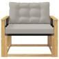 Preview: Outdoor-Sofagarnitur Massives Akazienholz und Textilene