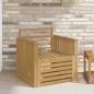 Preview: ARDEBO.de - Outdoor-Sofagarnitur Massivholz Akazie Weiß
