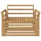 Preview: Outdoor-Sofa Massivholz Akazie Weiß