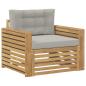 Preview: Outdoor-Sofa Polyester Braun und Hellgrau