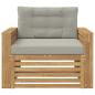 Preview: Outdoor-Sofa Polyester Braun und Hellgrau