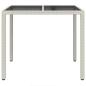 Preview: Gartentisch Weiß 90 x 90 x 75 cm Poly-Rattan