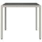 Preview: Gartentisch Weiß 90 x 90 x 75 cm Poly-Rattan