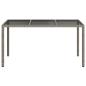 Preview: Gartentisch Grau 150 x 90 x 75 cm Poly-Rattan