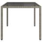 Preview: Gartentisch Grau 150 x 90 x 75 cm Poly-Rattan