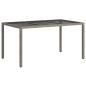 Preview: Gartentisch Grau 150 x 90 x 75 cm Poly-Rattan