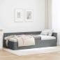 Preview: ARDEBO.de - Eckbettgestell Dunkelgrau 100 x 203 cm Stoff