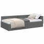 Preview: Eckbettgestell Dunkelgrau 100 x 203 cm Stoff