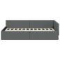 Preview: Eckbettgestell Dunkelgrau 100 x 203 cm Stoff