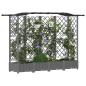 Preview: Hochbeet mit Rankgitter und Dach Hellgrau 203,5 x 40 x 123 cm
