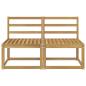 Preview: 2 Stück Outdoor Mittelsofa Massivholz Akazie Weiß