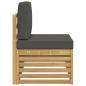 Preview: Outdoor Endsofa Weiß 91 x 63 x 73 cm Massivholz Akazie