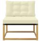 Preview: Outdoor Mittelsofa mit Kissen Weiß 79 x 83 x 73 cm Stahl
