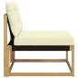 Preview: Outdoor Mittelsofa mit Kissen Weiß 79 x 83 x 73 cm Stahl