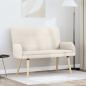 Preview: ARDEBO.de - 2-Sitzer Sofa Creme 115 x 61 x 87 cm Bouclé