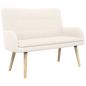 Preview: 2-Sitzer Sofa Creme 115 x 61 x 87 cm Bouclé