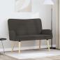 Preview: ARDEBO.de - 2-Sitzer Sofa Dunkelgrau 115 x 61 x 87 cm Bouclé