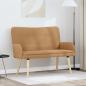 Preview: ARDEBO.de - 2-Sitzer Sofa Beige 115 x 61 x 87 cm Bouclé