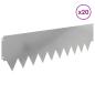 Preview: Rasenkante 20 stk. 103 x 30 cm Stahl Silber