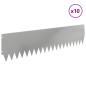Preview: Rasenkante 10 stk. 103 x 25 cm Stahl Silber
