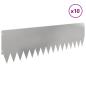 Preview: Rasenkante 10 stk. 103 x 30 cm Stahl Silber