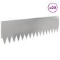 Preview: Rasenkante 20 stk. 103 x 30 cm Stahl Silber