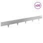 Preview: Raseneinfassung 20 Stk. 100 x 12 cm Stahl Silber