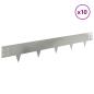 Preview: Raseneinfassung 10 stk. 100 x 15 cm Stahl Silber