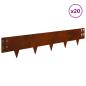 Preview: Raseneinfassung 20 Stk. 100 x 20 cm Stahl Rostig
