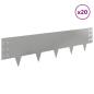 Preview: Raseneinfassung 20 stk. 100 x 25 cm Stahl Silber