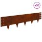 Preview: Raseneinfassung 30 stk. 100 x 25 cm Stahl Rostig