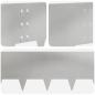Preview: Raseneinfassung 10 Stk. 100 x 30 cm Stahl Silber