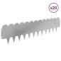 Preview: Raseneinfassung 20 stk. 103 x 25 cm Stahl Silber
