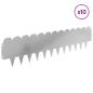 Preview: Raseneinfassung 10 stk. 103 x 25 cm Stahl Silber
