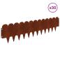 Preview: Raseneinfassung 30 stk. 103 x 25 cm Stahl Rostig