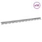 Preview: Raseneinfassung 10 stk. 102 x 4 x 4 cm Stahl Silber