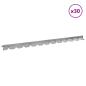 Preview: Raseneinfassung 30 stk. 102 x 4 x 4 cm Stahl Silber