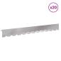 Preview: Raseneinfassung 20 stk. 102 x 10 x 4 cm Stahl Silber