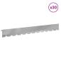 Preview: Raseneinfassung 30 stk. 102 x 10 x 4 cm Stahl Silber