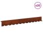 Preview: Raseneinfassung 20 stk. 102 x 10 x 4 cm Stahl Rostig
