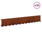 Preview: Raseneinfassung 30 stk. 102 x 15 x 4 cm Stahl Rostig