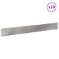 Preview: Rasenkante 30 stk. 100 x 12 cm Stahl Silber