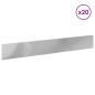 Preview: Rasenkante 20 stk. 100 x 15 cm Stahl Silber